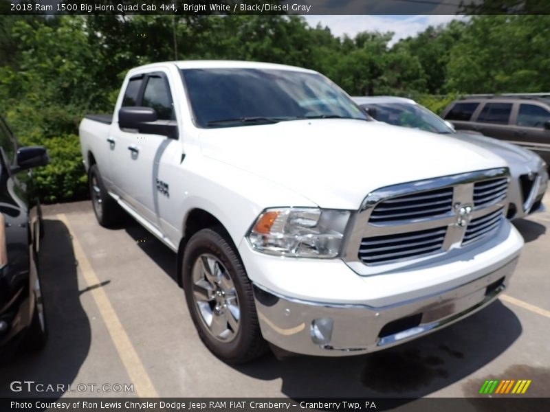 Bright White / Black/Diesel Gray 2018 Ram 1500 Big Horn Quad Cab 4x4