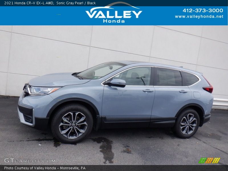 Sonic Gray Pearl / Black 2021 Honda CR-V EX-L AWD