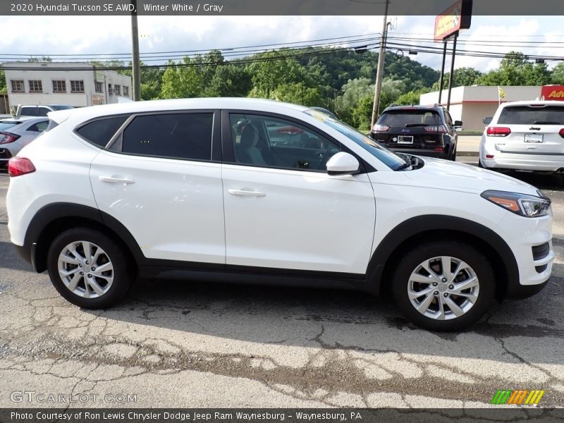 Winter White / Gray 2020 Hyundai Tucson SE AWD