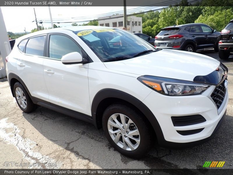 Winter White / Gray 2020 Hyundai Tucson SE AWD