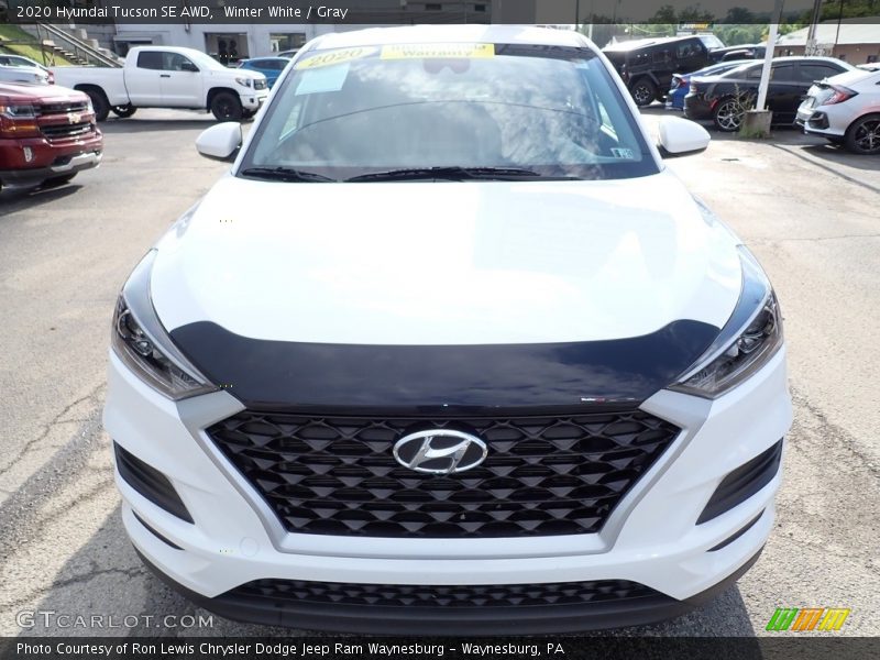 Winter White / Gray 2020 Hyundai Tucson SE AWD