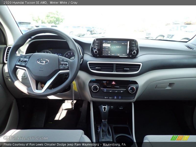 Winter White / Gray 2020 Hyundai Tucson SE AWD