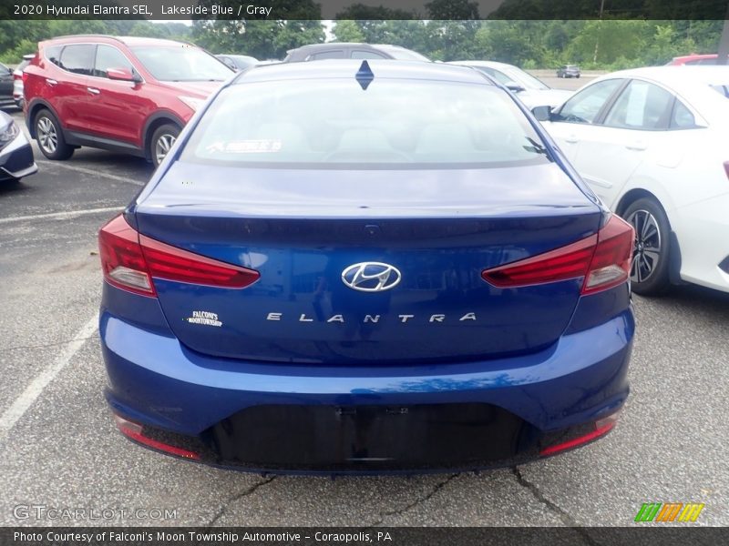 Lakeside Blue / Gray 2020 Hyundai Elantra SEL