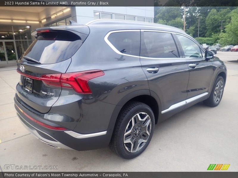 Portofino Gray / Black 2023 Hyundai Santa Fe Limited AWD