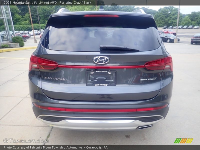 Portofino Gray / Black 2023 Hyundai Santa Fe Limited AWD