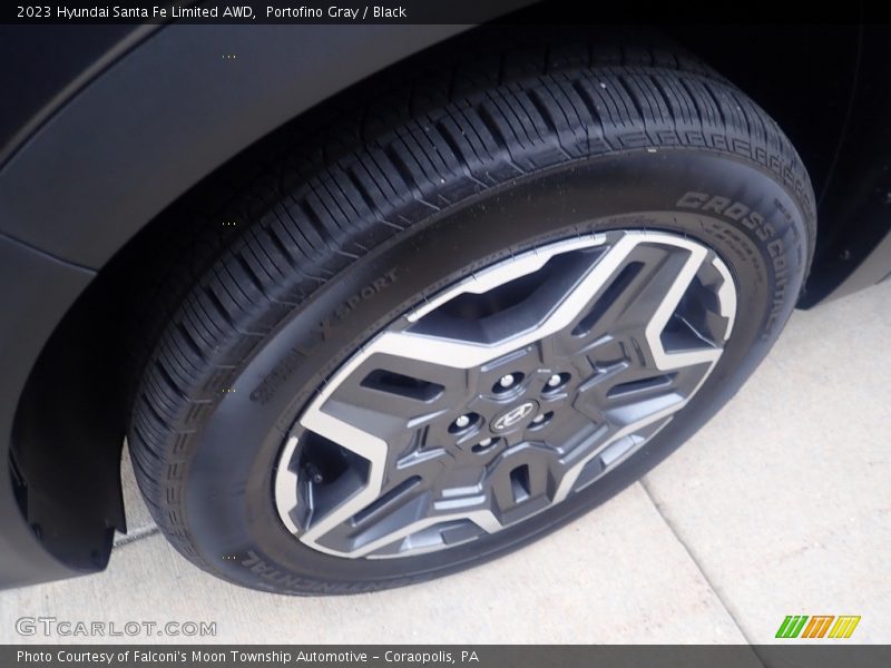 Portofino Gray / Black 2023 Hyundai Santa Fe Limited AWD