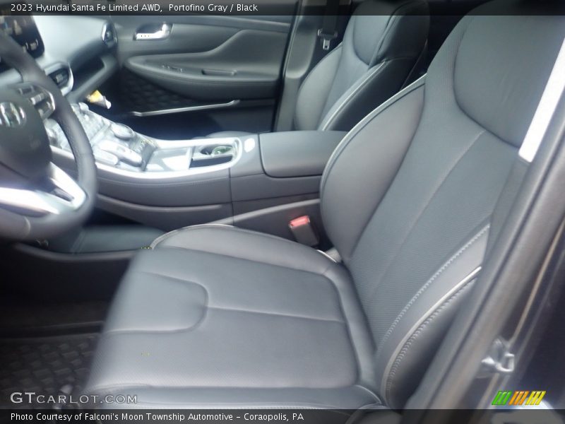 Portofino Gray / Black 2023 Hyundai Santa Fe Limited AWD