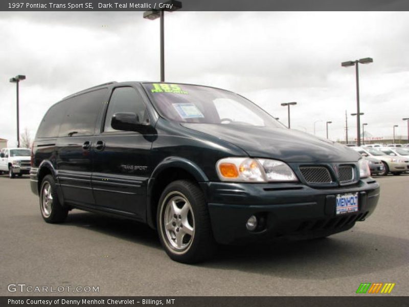 Dark Teal Metallic / Gray 1997 Pontiac Trans Sport SE