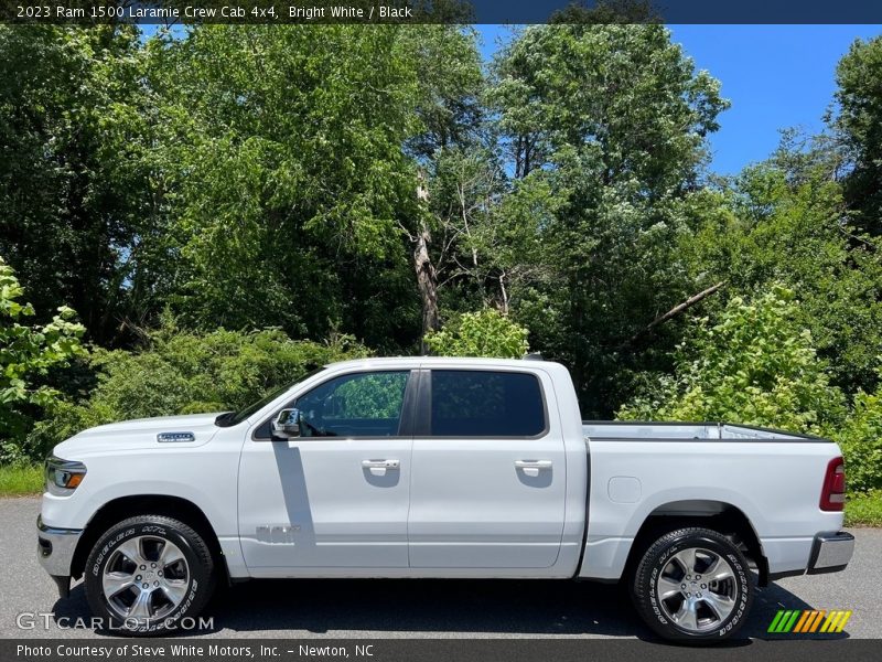 Bright White / Black 2023 Ram 1500 Laramie Crew Cab 4x4