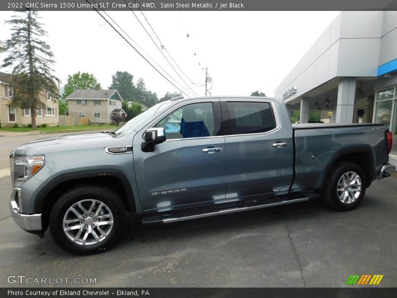 Satin Steel Metallic / Jet Black 2022 GMC Sierra 1500 Limited SLT Crew Cab 4WD