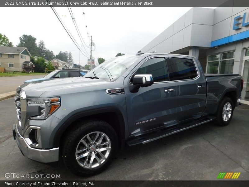 Satin Steel Metallic / Jet Black 2022 GMC Sierra 1500 Limited SLT Crew Cab 4WD