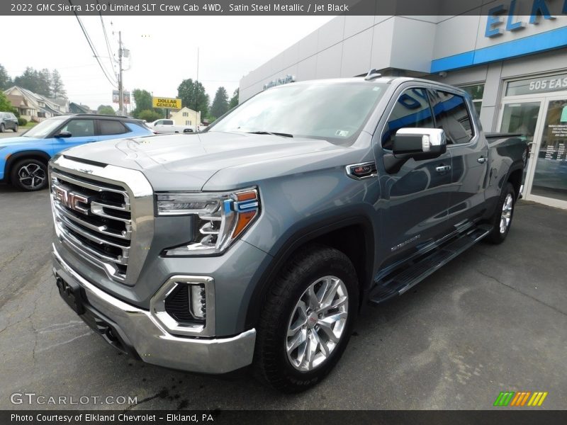Satin Steel Metallic / Jet Black 2022 GMC Sierra 1500 Limited SLT Crew Cab 4WD