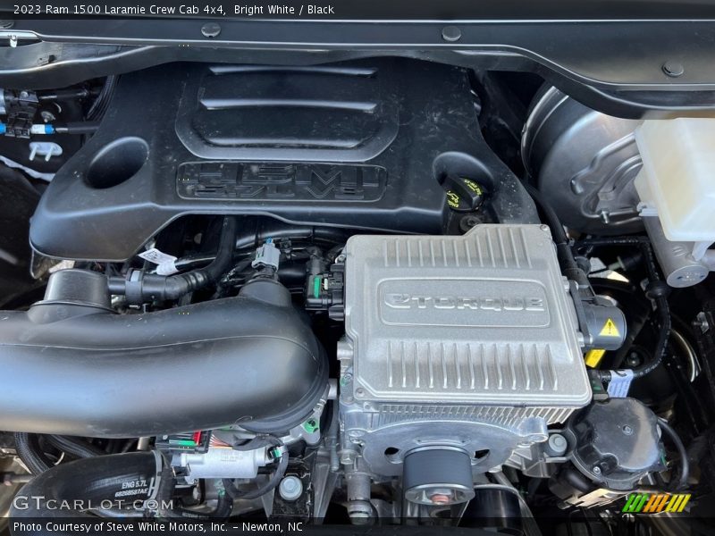Bright White / Black 2023 Ram 1500 Laramie Crew Cab 4x4