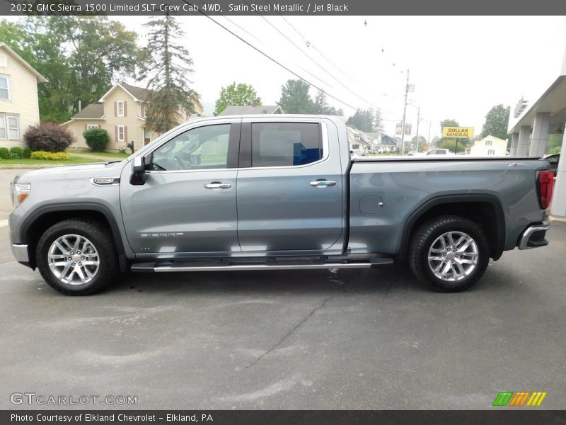 Satin Steel Metallic / Jet Black 2022 GMC Sierra 1500 Limited SLT Crew Cab 4WD