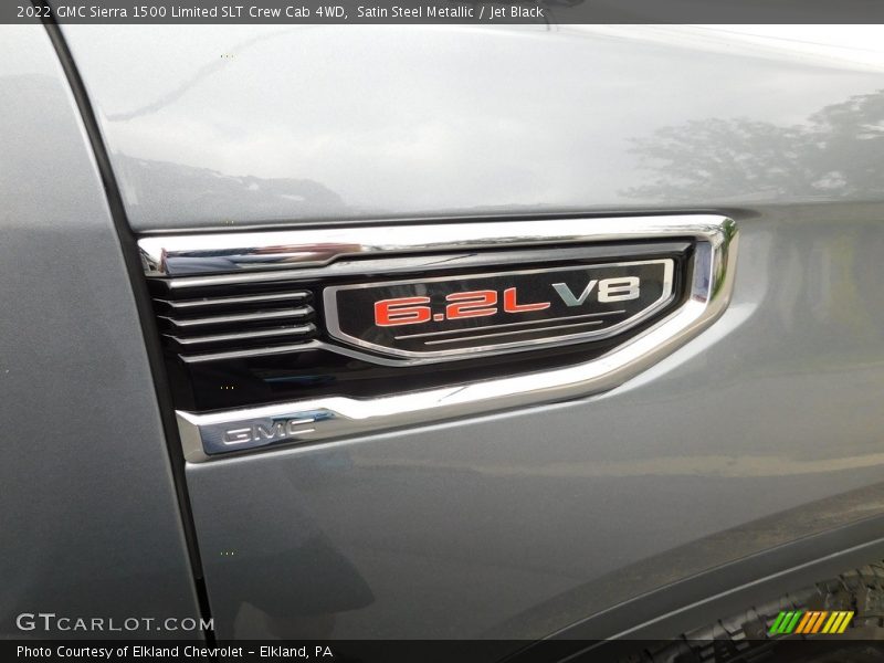 Satin Steel Metallic / Jet Black 2022 GMC Sierra 1500 Limited SLT Crew Cab 4WD