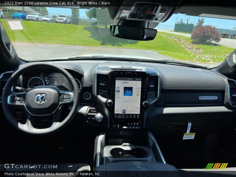 Bright White / Black 2023 Ram 1500 Laramie Crew Cab 4x4