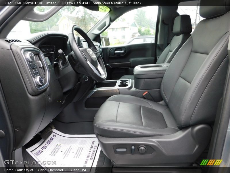 Satin Steel Metallic / Jet Black 2022 GMC Sierra 1500 Limited SLT Crew Cab 4WD