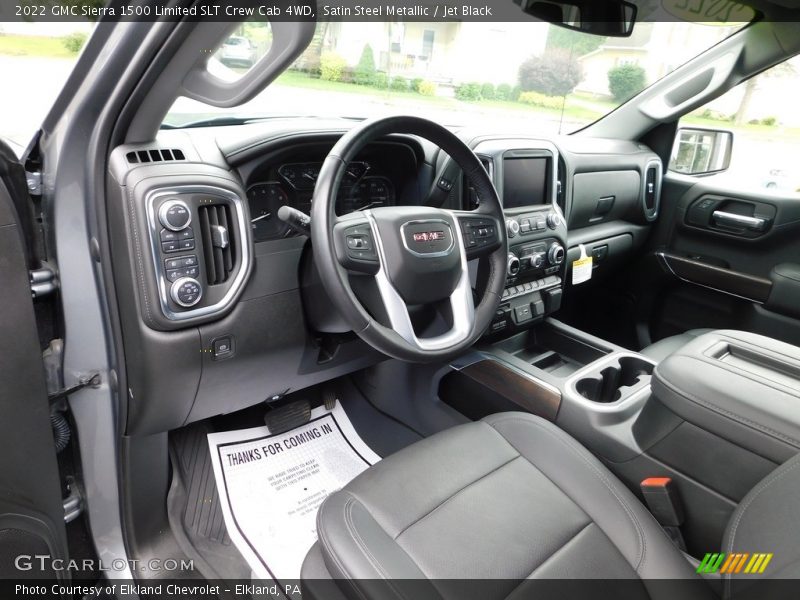 Satin Steel Metallic / Jet Black 2022 GMC Sierra 1500 Limited SLT Crew Cab 4WD