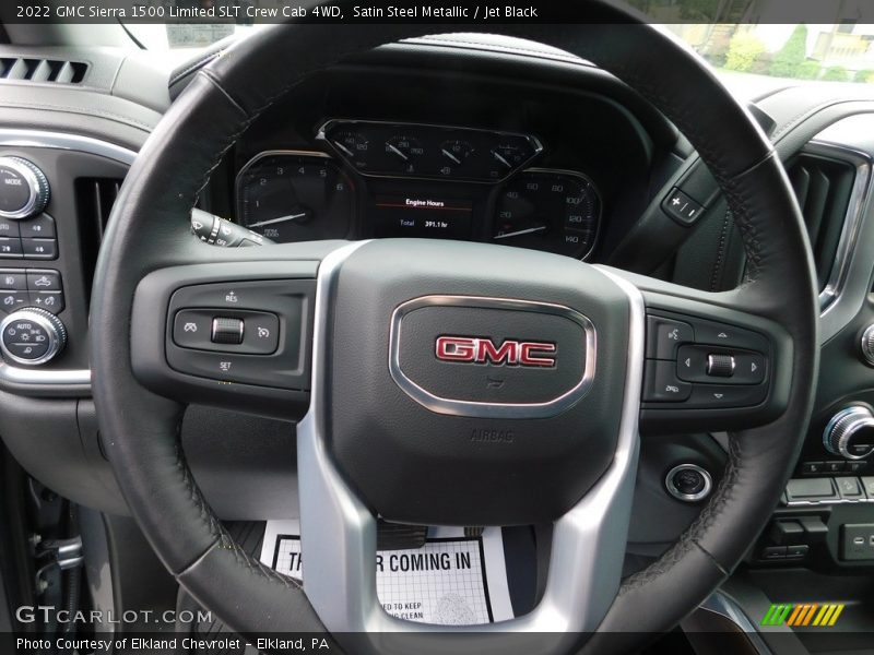 Satin Steel Metallic / Jet Black 2022 GMC Sierra 1500 Limited SLT Crew Cab 4WD