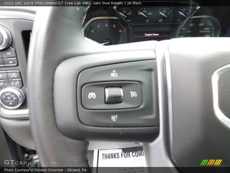 Satin Steel Metallic / Jet Black 2022 GMC Sierra 1500 Limited SLT Crew Cab 4WD