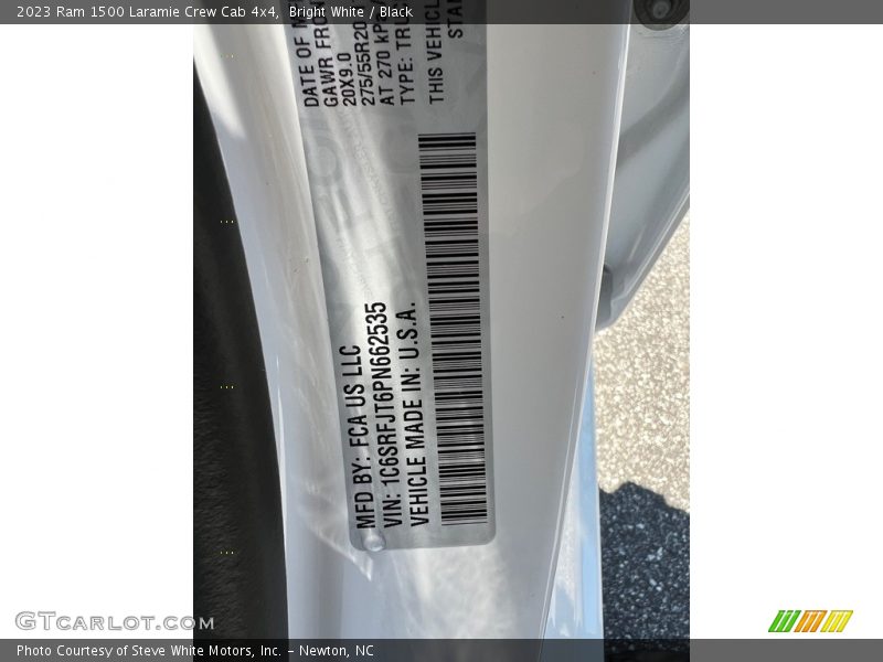 Bright White / Black 2023 Ram 1500 Laramie Crew Cab 4x4
