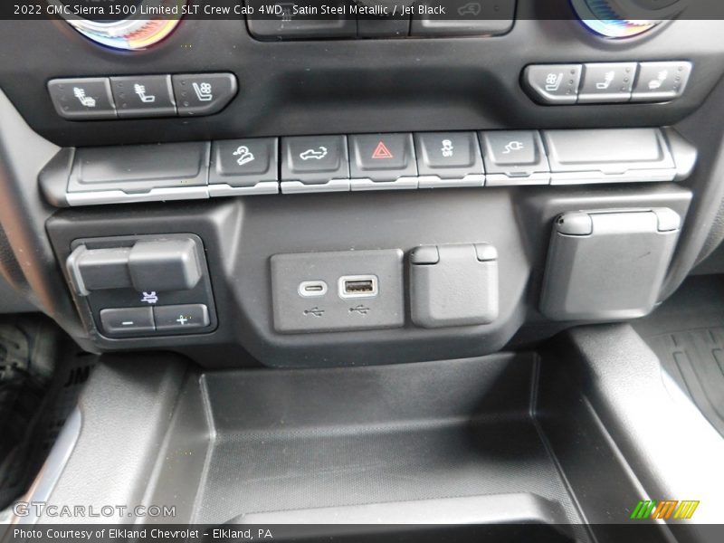 Satin Steel Metallic / Jet Black 2022 GMC Sierra 1500 Limited SLT Crew Cab 4WD