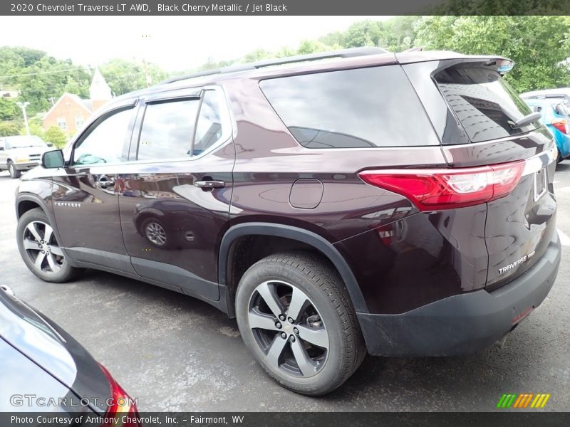 Black Cherry Metallic / Jet Black 2020 Chevrolet Traverse LT AWD