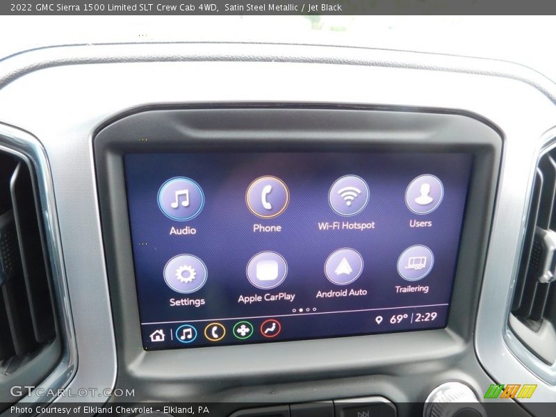 Satin Steel Metallic / Jet Black 2022 GMC Sierra 1500 Limited SLT Crew Cab 4WD