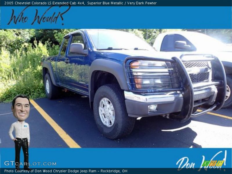 Superior Blue Metallic / Very Dark Pewter 2005 Chevrolet Colorado LS Extended Cab 4x4