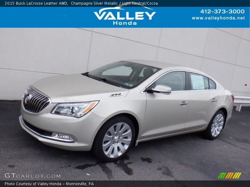 Champagne Silver Metallic / Light Neutral/Cocoa 2015 Buick LaCrosse Leather AWD
