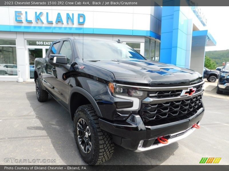Black / Jet Black/Graystone 2023 Chevrolet Silverado 1500 ZR2 Crew Cab 4x4