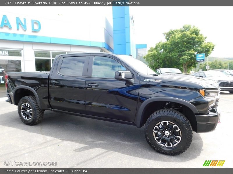 Black / Jet Black/Graystone 2023 Chevrolet Silverado 1500 ZR2 Crew Cab 4x4