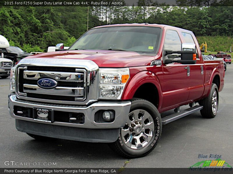 Ruby Red / Adobe 2015 Ford F250 Super Duty Lariat Crew Cab 4x4
