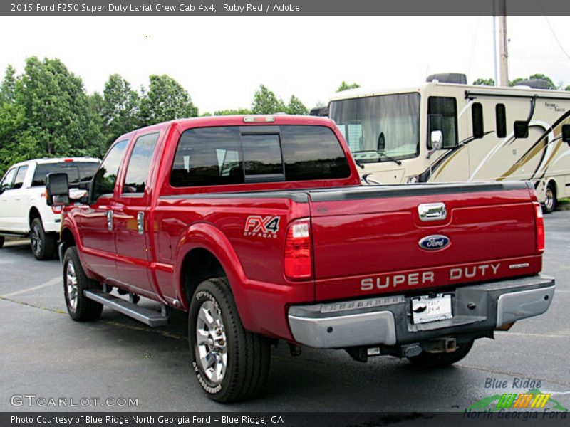Ruby Red / Adobe 2015 Ford F250 Super Duty Lariat Crew Cab 4x4