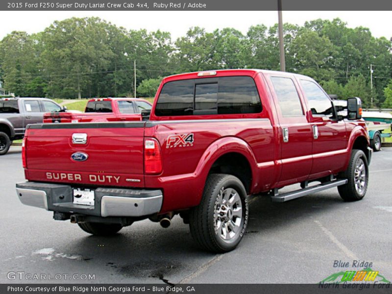 Ruby Red / Adobe 2015 Ford F250 Super Duty Lariat Crew Cab 4x4