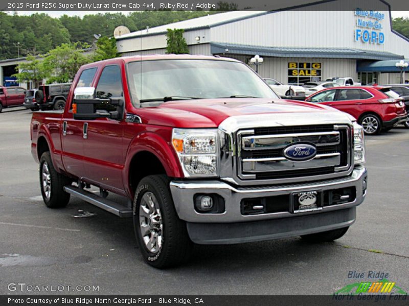 Ruby Red / Adobe 2015 Ford F250 Super Duty Lariat Crew Cab 4x4
