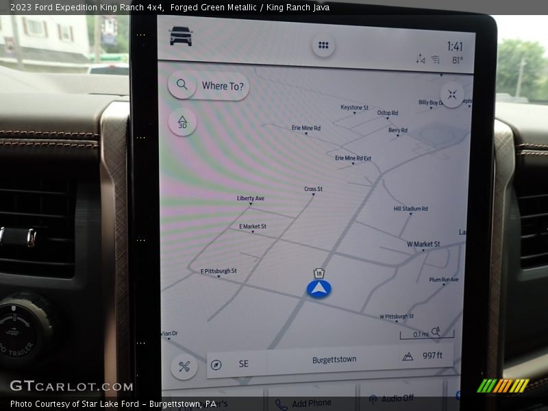 Navigation of 2023 Expedition King Ranch 4x4