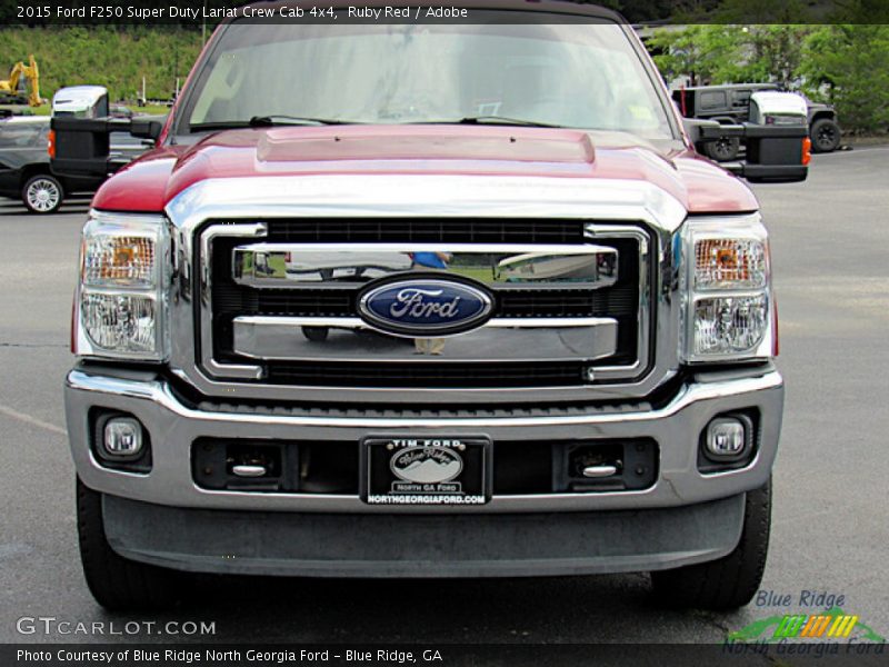 Ruby Red / Adobe 2015 Ford F250 Super Duty Lariat Crew Cab 4x4