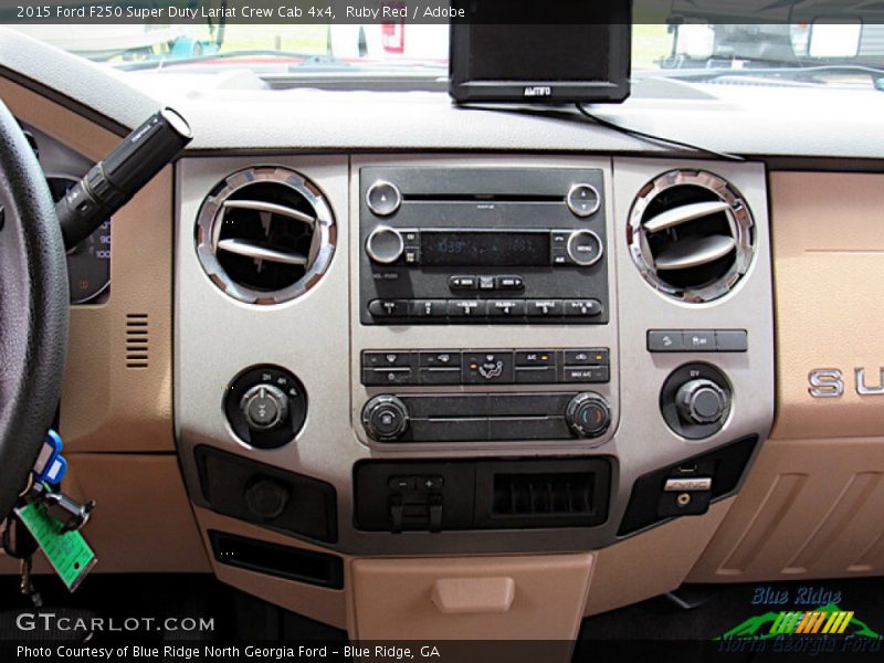 Ruby Red / Adobe 2015 Ford F250 Super Duty Lariat Crew Cab 4x4