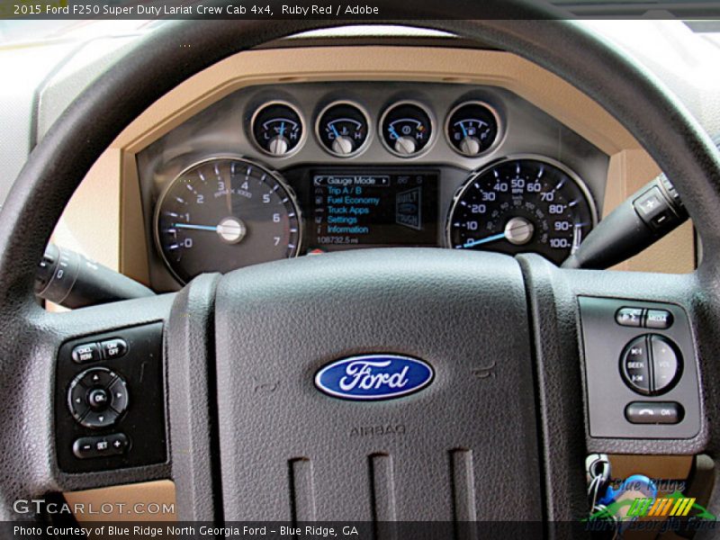 Ruby Red / Adobe 2015 Ford F250 Super Duty Lariat Crew Cab 4x4