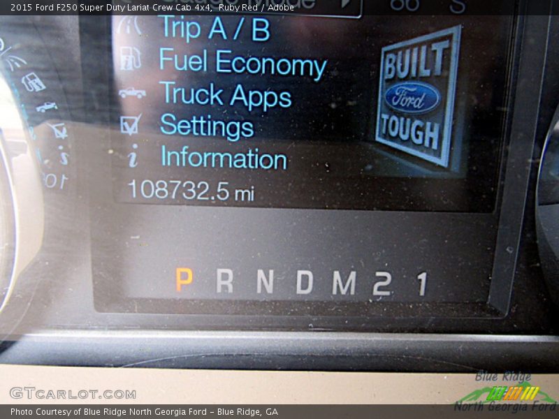Ruby Red / Adobe 2015 Ford F250 Super Duty Lariat Crew Cab 4x4