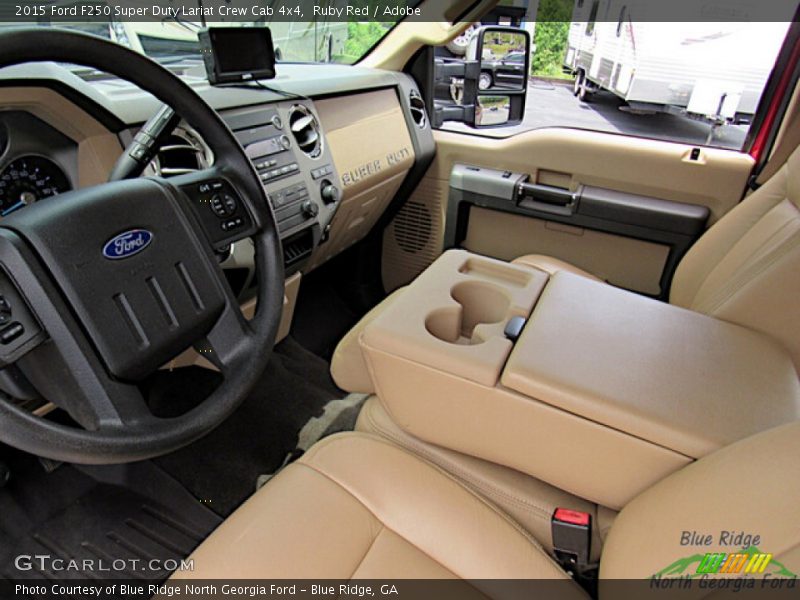 Ruby Red / Adobe 2015 Ford F250 Super Duty Lariat Crew Cab 4x4