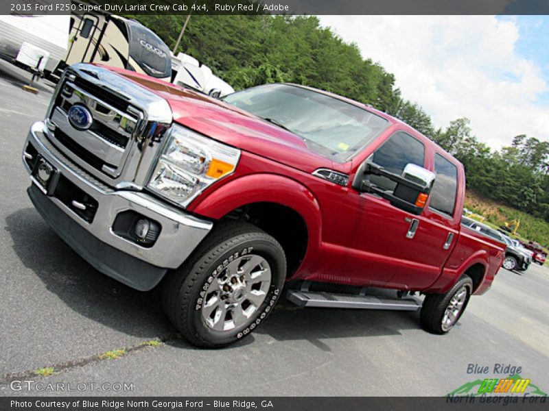 Ruby Red / Adobe 2015 Ford F250 Super Duty Lariat Crew Cab 4x4