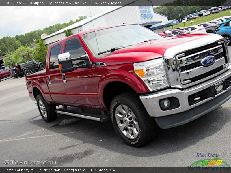 Ruby Red / Adobe 2015 Ford F250 Super Duty Lariat Crew Cab 4x4