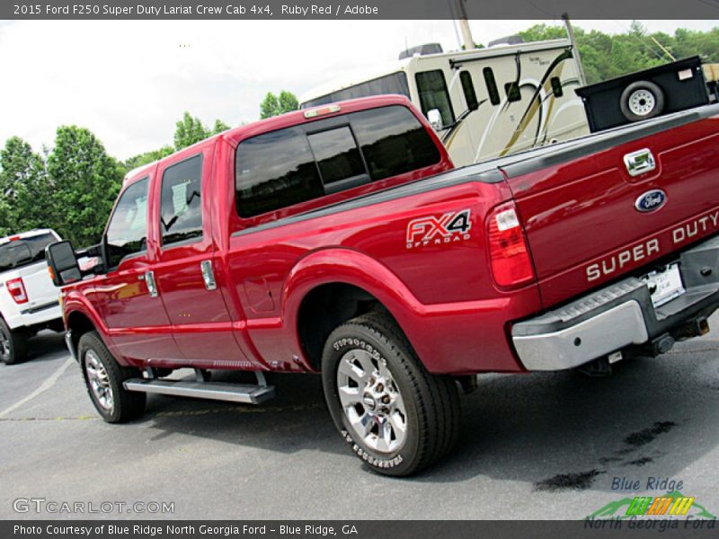 Ruby Red / Adobe 2015 Ford F250 Super Duty Lariat Crew Cab 4x4