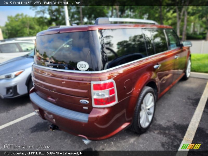 Ruby Red Metallic / Dune 2015 Ford Flex SEL AWD