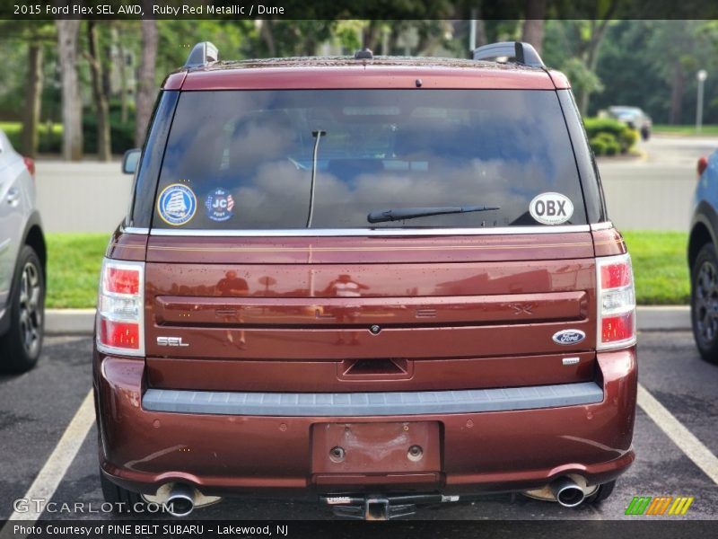 Ruby Red Metallic / Dune 2015 Ford Flex SEL AWD