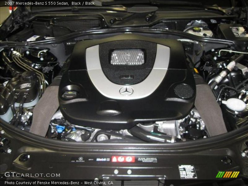 Black / Black 2007 Mercedes-Benz S 550 Sedan