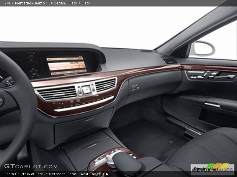 Black / Black 2007 Mercedes-Benz S 550 Sedan