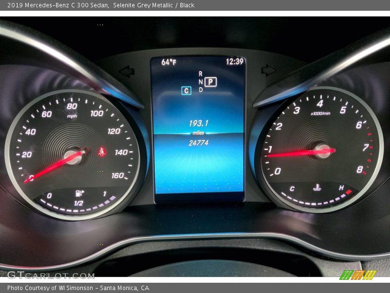 Selenite Grey Metallic / Black 2019 Mercedes-Benz C 300 Sedan